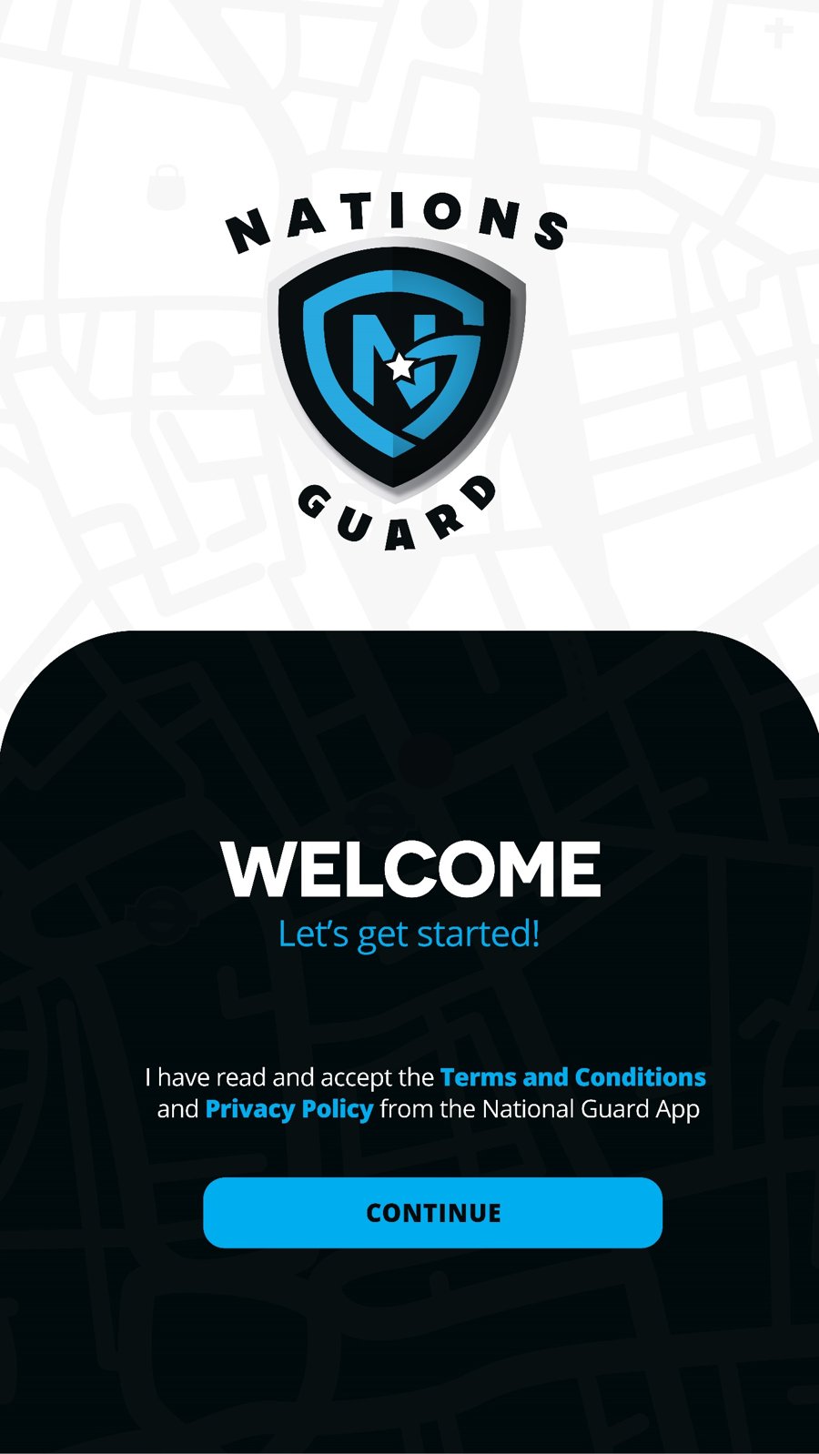 Nations Guard welcome screen